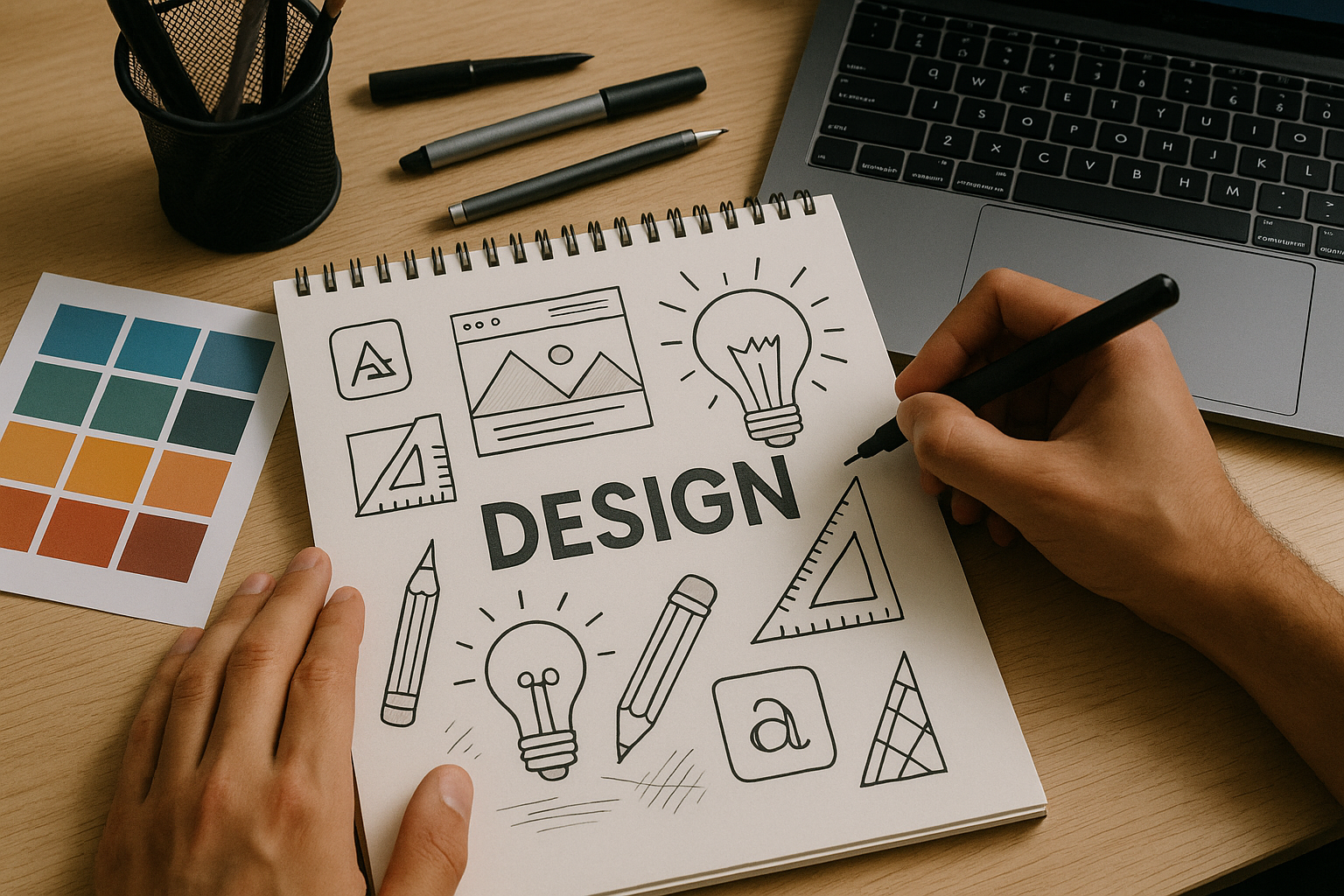 Creative Workspace and Design Sketches